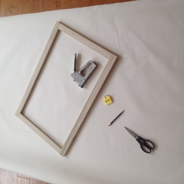 Stretching a canvas on a wood frame