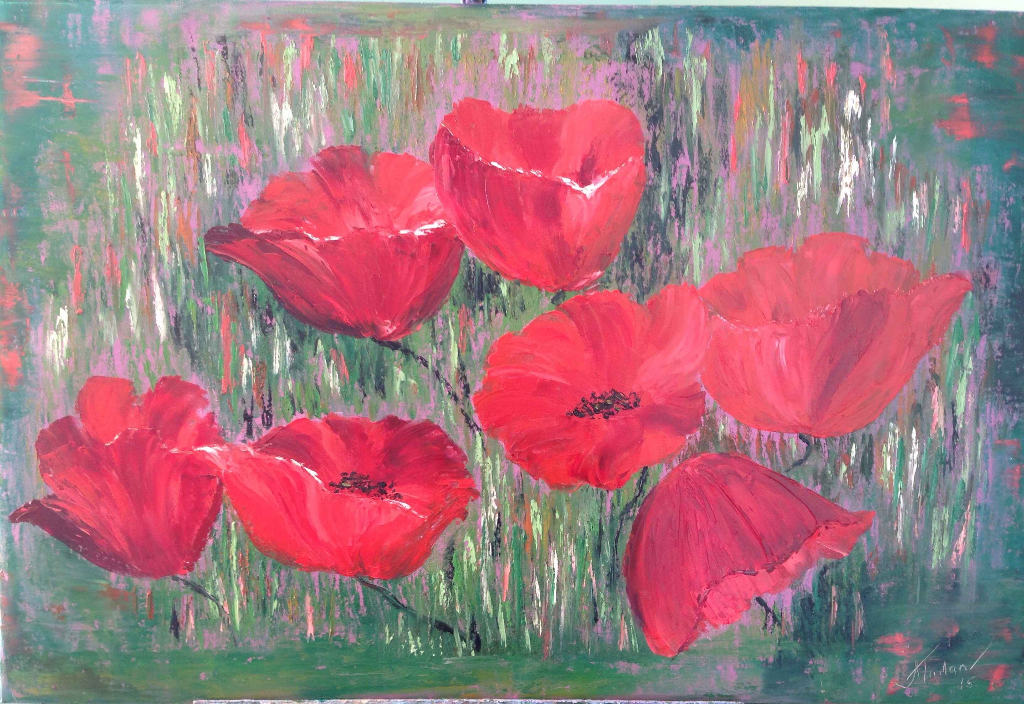 Poppies in the grass II my version