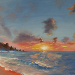 "Sea at the sunset" 16*20