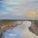 "River in the fields" 9*12 oil on stretched canvas